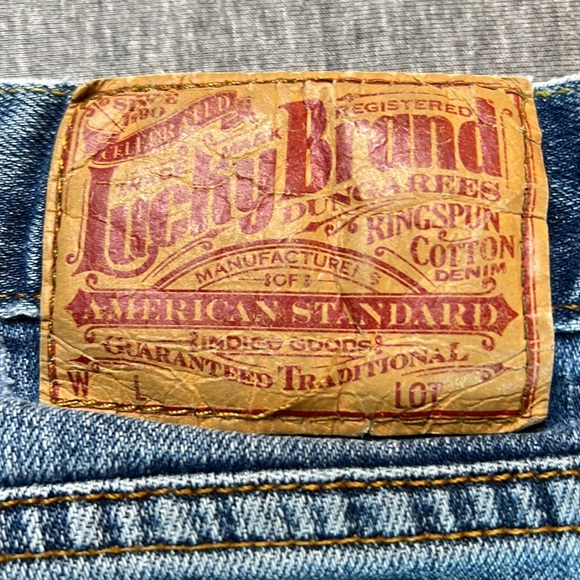 Vintage Lucky Brand USA Blue Denim Jeans Flair Leg Sweet n Low 14 30 - Picture 9 of 14